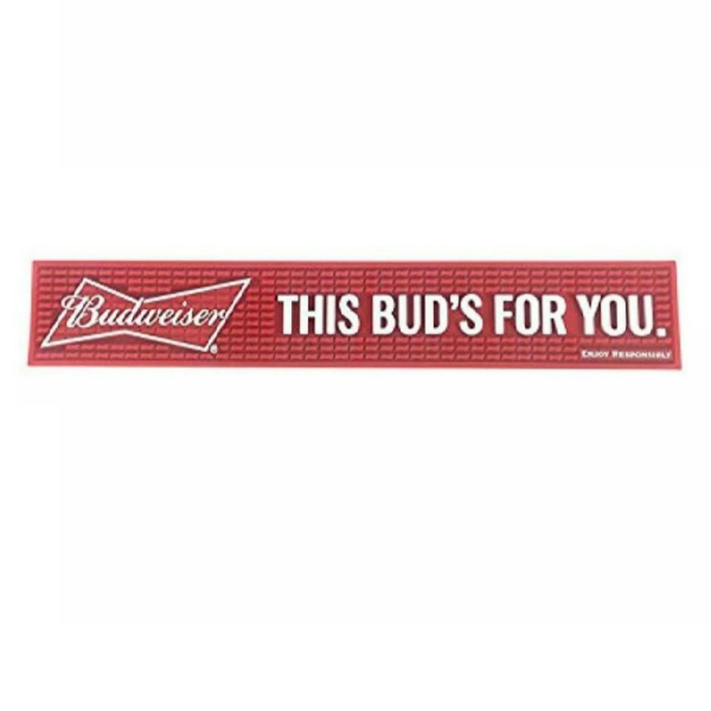 "This Bud's For You" Bar Mat Spill Drip Mat